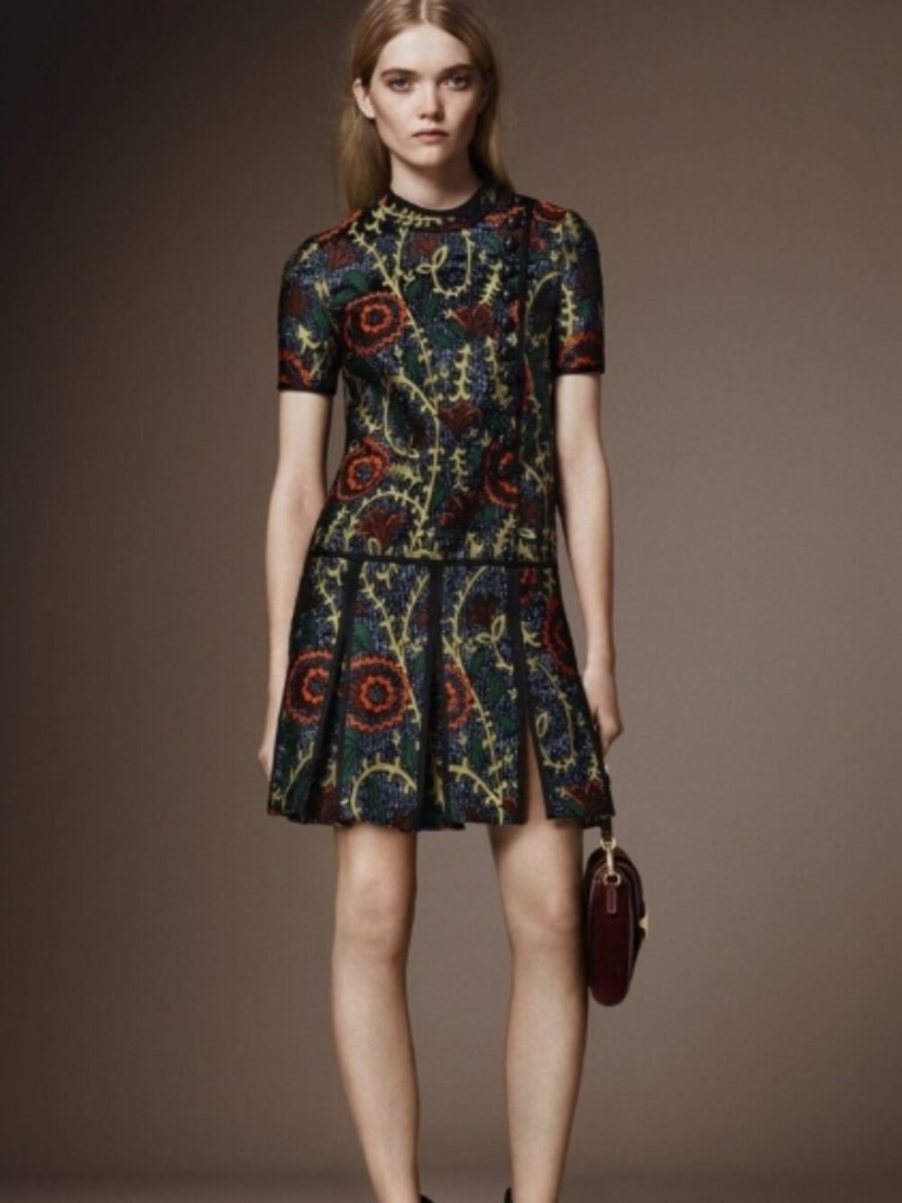 RARE Burberry Runway Pre-fall 2016 Collection Brocade Multi Blouse M $1,050.00